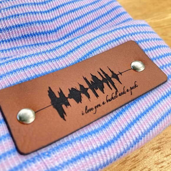 I Love You A Bushel And A Peck Soundwave Newborn Baby Beanie - Premade - Picture 3 of 9